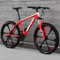 ( MTB 산악자전거 ) 24/26인치 27단 입문용 크로스컨트리 자전거, 24인치, 6포크 에디션 - 레드