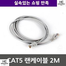 랜케이블 학교 사무실 컴퓨터 CAT5 2M 피시방 자취방 전화선케이블 이사 와이파이