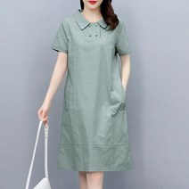 마원피스 여름옷 2022 엄마 와이드 루즈핏 캐쥬얼 린넨 스커트패션 키작은여자옷 4813851031