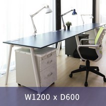 한성 토파스 수입 슈팅책상 1200 가림판무 D600 화이트다리 사무실 사무용책상, 다크