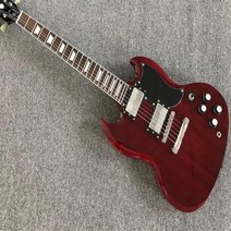 초중급 일렉기타 취미용 연습용 전자기타 동호회 SG G400 일렉트릭 기타 딥 레드 컬러 마호가니 바디 로즈, 한개옵션0