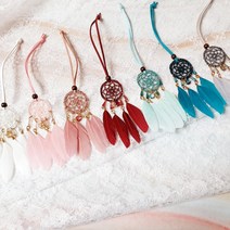 [요베데코] 홈데코 차량용 미니 드림캐쳐, 민트, 물고기자리