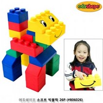 나awsme_에듀쉐이프 소프트 빅블럭 26P (806026) 아동완구 유아 큰블럭 블록 장난감 부드러운 어린이♥awesome, ♥assur