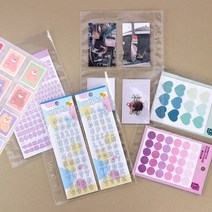 워너디스 A5 6공 스티커 바인더 리필 속지 (5종) 01. 가로 2포켓 속지 10매, 1개