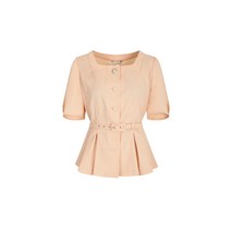 [백화점매장 정품출고] JJ지고트 스퀘어넥 체크 페플럼 블라우스GL5A0BL53