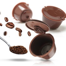 커피 머신 호환 부품 icafilas236pcspacket coffe dolcegusto nescafe 기계 재사용 가능한 필터 용 dolce gusto 캡슐 용 3rd 재사용, 6개 브라운-3차