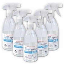 리본케어 손소독제 에탄올 70% 500ml, 뿌리는 손소독 스프레이 5개