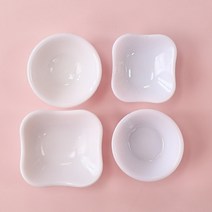 미니어처 화이트 플라스틱 밥그릇 10개입, 밥그릇 3호[A-00-204]