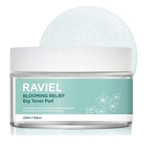 RAVIEL 블루밍 릴리프 빅 토너 패드, 16개, 220ml