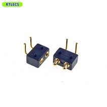 스프링 장착 포고 핀 커넥터 암수 직각 90 도 관통 구멍 보드 가이드 2 2.50mm 피치 80gf 10 개, 03 Male Female 5pcs