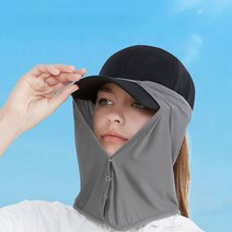 썬캡 햇빛차단모자 가리개 골프자외선 낚시 등산 농사 메쉬 캡 썬 가드, 메쉬캡선가드 연그레이