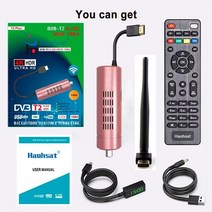 위성 TV 수신기 haohsat dvb t2plush.265 디코더 hdmi 스틱 디지털 지상파 튜너 usb wifi box 2 in1 원격 제어 for italy russia, dvb t2plus 와이파이, 나는 플러그