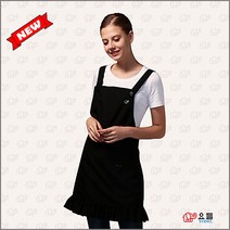 네일퀸 요들가운 밑단프릴 네일앞치마 YA090 블랙 프리사이즈 뷰티소품, 1개, YA090블랙 프리사이즈