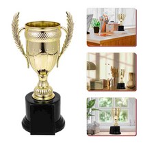 트로피트로피 컵 수상 어린이 플라스틱 및 파티 경연 골든 골드 작은 축구, 01 Golden