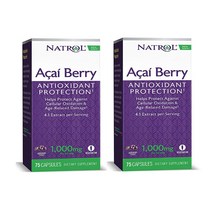 네트롤 Natrol Acai Berry 아사이 베리 1000 mg 베지캡슐 75개입, 2개