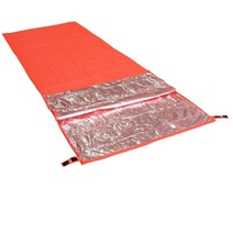 아웃도어 캠핑 하이킹 등산용 미니 초경량 봉투 침낭 200x72cm 싱글 슬리핑 백 보온 + 파우치, 중국, 주황색