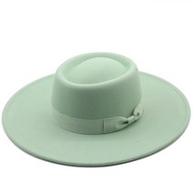 중절모자 정장모자 8cm 넓은 챙 bowknot 중산 모자 숙녀 우아한 복고풍 스타일 영국 모직 재즈 모자 가을과 겨울 단색 파나마 모자