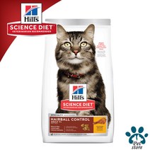 사이언스다이어트 어덜트 7+ 헤어볼 컨트롤 치킨 고양이 사료, 12개, 1.6kg