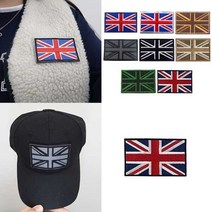 고급 유니언잭 벨크로 자수 와펜 패치, 블루화이트