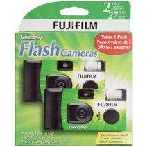2개팩 Fujifilm QuickSnap Flash 후지필름 큅스냅 플래쉬 35mm, 후지필름 퀵스냅 35mm 카메라 (2팩)