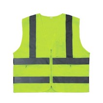 작업현장 신호수 천 안전조끼 형광 라이딩 길이조절