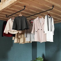 하이따거 옷가게 빨래 건조대 간편 설치 천장 벽걸이 U자형, 화이트  150x25
