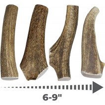 K9warehouse Elk Antlers for Dogs Made in USA - 공격적인 씹는 사람을 위한 분할 및 전체 엘크 뿔 - 오, 단일옵션