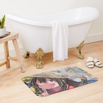 원터치욕조 핀란드사우나 미니 히노끼 예쁜 편백 사우나 반신 욕조 my hero academia - tsuyu asui 8 목욕 매트 목욕 및 액세서리 욕실 바닥, 91x60cm(36x24인치)