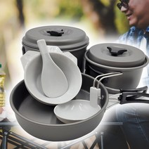 캠핑 경질 코펠세트 (2~3인용) 세트 국산 캠핑 식기