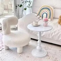 협탁 프랑스 스타일 복고풍 철 작은 원형 테이블 거실 소파 사이드 미니 침실 침대 옆