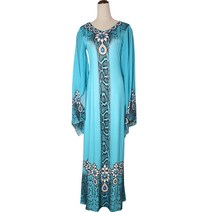 여성 플러스 사이즈 플레어 플레어 긴 소매 아프리카 최대 드레스 빈티지 뱀 가죽 플로럴 인쇄 v-neck abaya duai 슬림 가운 가운 무슬림 카프탄