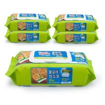 위생적인 물걸레 청소포 실속형 대형 캡형 30매, 5개