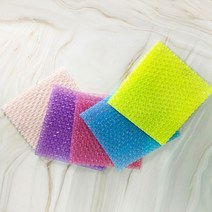 충격완화 뽁뽁이 안전봉투 20x20 컬러 하트 에어캡_1P, 퍼플1P