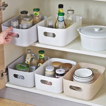 주방 욕실 수납 정리함 라지3p+미디움3p+스몰3p, 흰색
