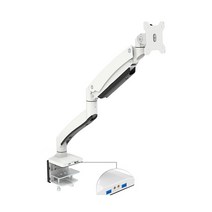 대형 usb 장착 모니터 암 회전 높이조절 관절 거치대 브라켓 받침대 22인치 23인치 24인치 27인치 30인치 32인치 35인치, WH