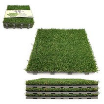 팡팡 블럭잔디 4p 30cm x 30cm x 3cm 인조 잔디 블록 조립식 세트 매트 바닥 깔개, 단품