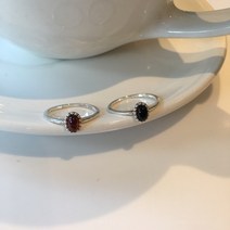 미니 원석 반지 가넷/오닉스/문스톤/장미석 Mini Gemstone Silver Ring (silver 925)