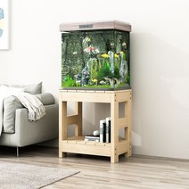 수조관 수조 원목 선반 단단한 소나무 대형어항 조립식 받침대, D. 50 x 50 x 70 나무 색상
