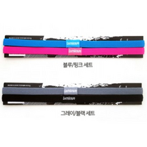 [정품]핫아이템!! 논슬립 스포츠헤어밴드 (2개1세트 2타입컬러) 런웨이브 실리콘처리 헤어밴드 조깅 요가 홈트 헬스 운동시, 블랙 그레이 세트