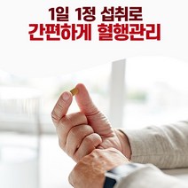 혈행개선 제조 국내산 혈관 건강 영양제 혈행관리 성인 남자 여자 중년 장년 노년 혈액순환 피브린용해 효소, 30정, 1개