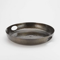 American Metalcraft ATHC16 해머드 알루미늄 음료 트레이 구리 지름 40.6cm(16인치) 595946, Black, 10-Quarts