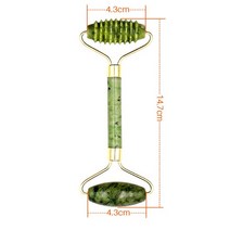 천연 로즈 쿼츠 제이드 과샤 스크레이퍼 보드 마사지 페이스 바디 구아슈 스킨 리프팅 링클 리무버 뷰티 케어, [01] Green-single