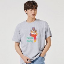 키밍 펑키 베이비 곰 레이어드 그래픽 반팔티