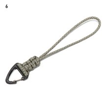 1 pc 19 스타일 paracord 키 체인 금속 삼각형 버클이있는 군사 꼰 나일론 끈 고강도 낙하산 코드 카라비너, 6 20cm