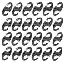 Selxran 24 PCS Carabiner 클립 야외 키 체인 플라스틱 스냅 후크 버클 듀얼 스프링 와이어 게이트