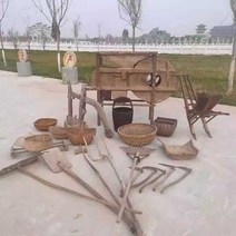 민속촌 장식 소품 나무 쟁기 지게 양동이 촬영 고려시대, 바구니 1
