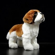 세인트 버나드 플러시 서있는 개 강아지 동물 26cm l 크기 리얼 봉제인형, 24cm