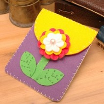 동전지갑 만들기 바느질연습 실과과재 초등실습 태교바느질 플라워 DIY페브릭 HM