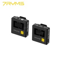 7rems iRAY DW20 무선 라 발리에 마이크 송신기 UHF 오디오 스마트폰 DSLR 스마트 폰용, 02 iRay DW20(B)B