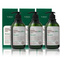 비바스 더마 내추럴99% 시카 샴푸, 500g, 3개
